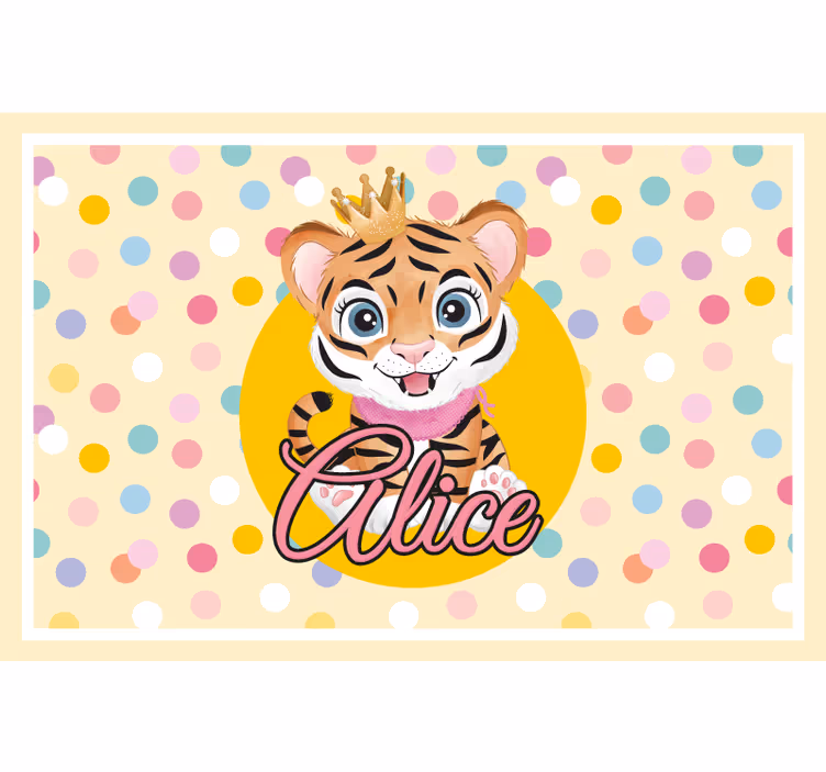Store enrouleur chambre enfant tigre mignon personnalisé - TenStickers