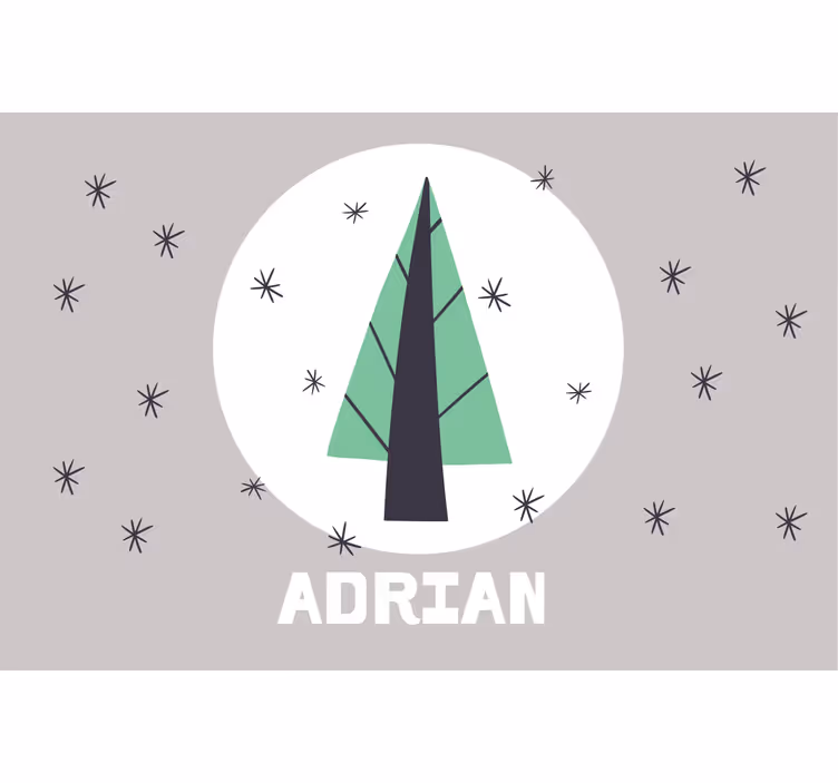 Store enrouleur chambre enfant sapin de noël personnalisé - TenStickers
