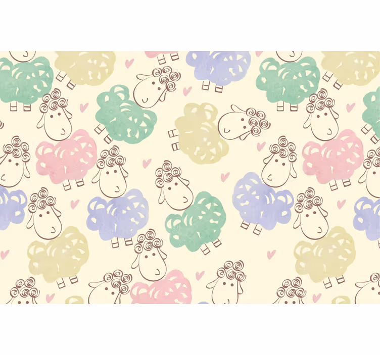 Store enrouleur chambre enfant motif moutons dessin - TenStickers