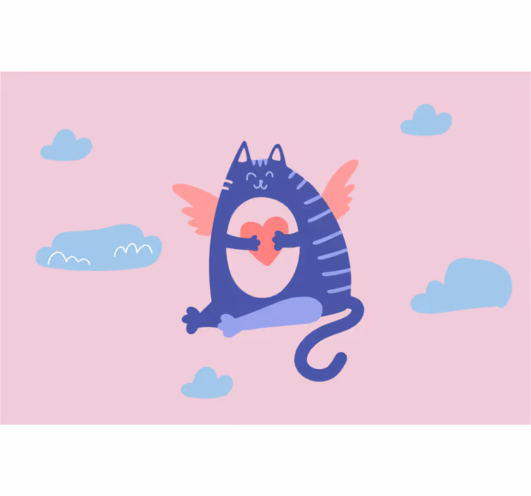 Store enrouleur chambre enfant chat volant mignon - TenStickers