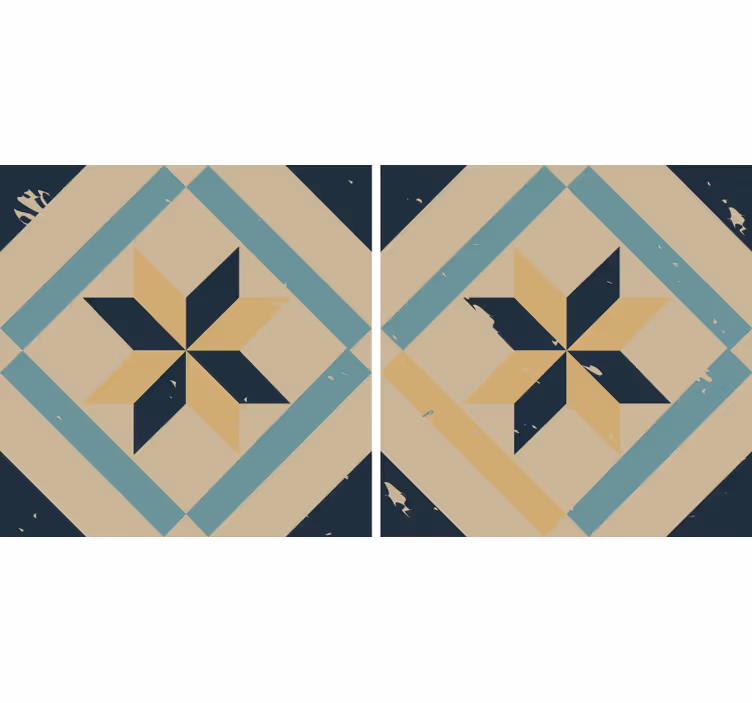 Store enrouleur cuisine design élégant en carrelage ciment - TenStickers