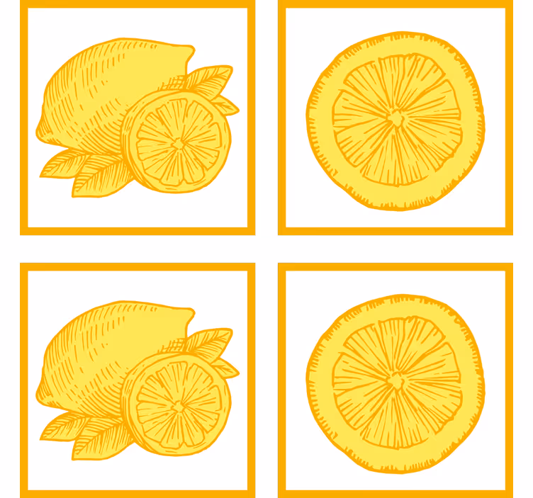 Store enrouleur cuisine motifs oranges et citrons - TenStickers