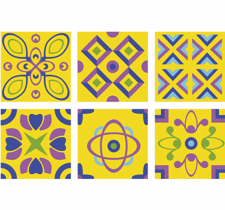 Store enrouleur cuisine symétries psychédéliques - TenStickers