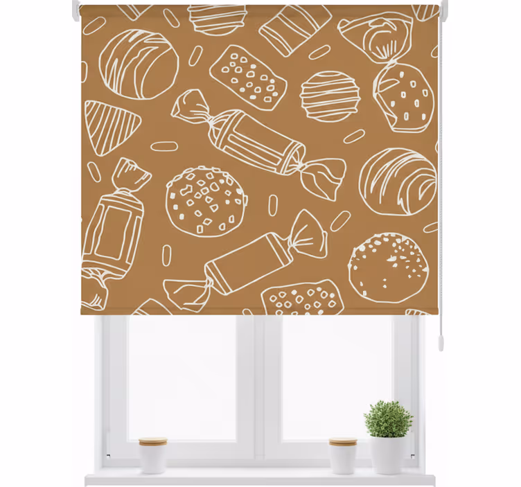 Store enrouleur cuisine motif caramelos - TenStickers