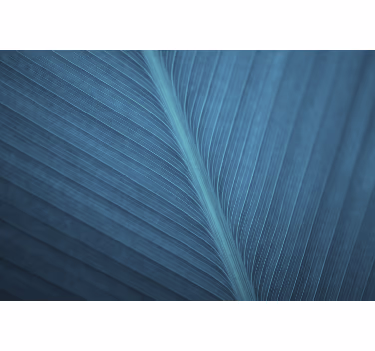 Store enrouleur bleu feuille grise grande - TenStickers