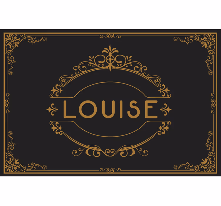 Store enrouleur noir orné avec nom personnalisable - TenStickers
