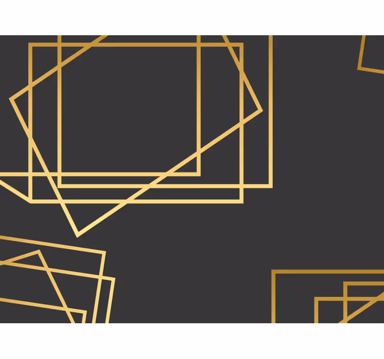 Store enrouleur noir rectangles et carrés - TenStickers