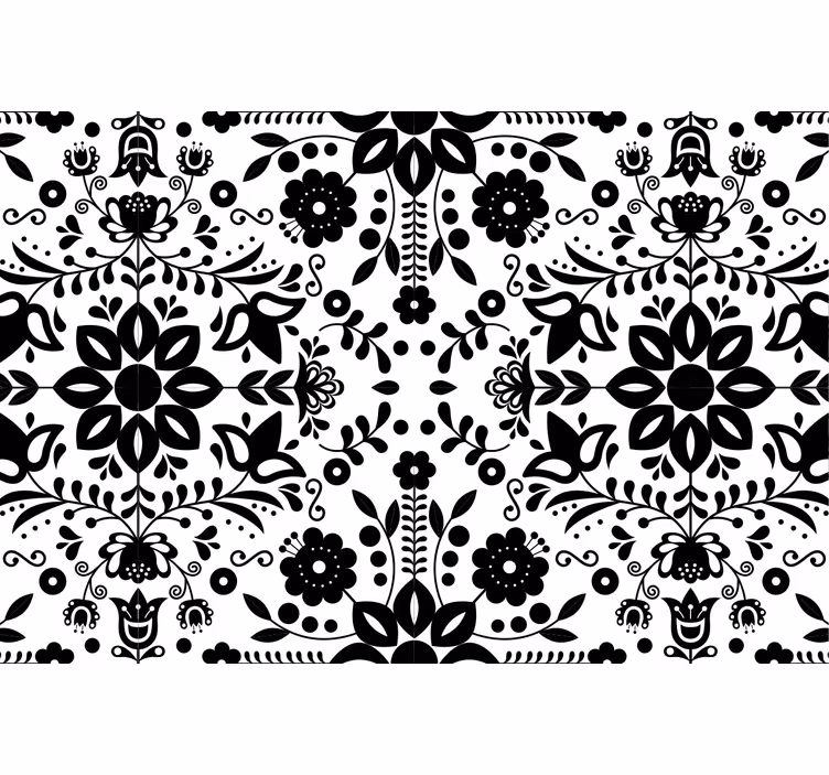 Store enrouleur gris motif ethnique noir - TenStickers