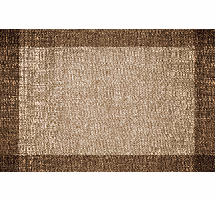 Store enrouleur beige et set de table bordé marron - TenStickers