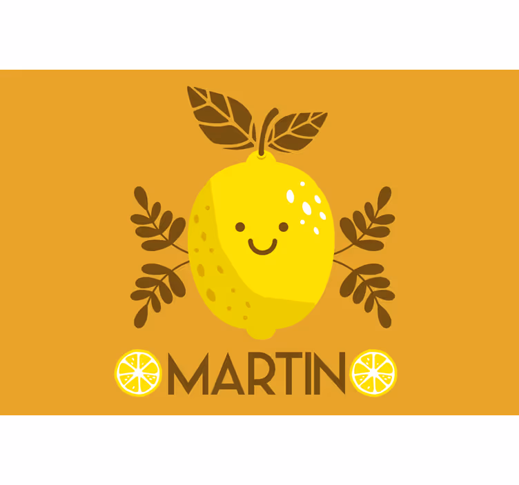 Store enrouleur orange citrons souriants personnalisés - TenStickers