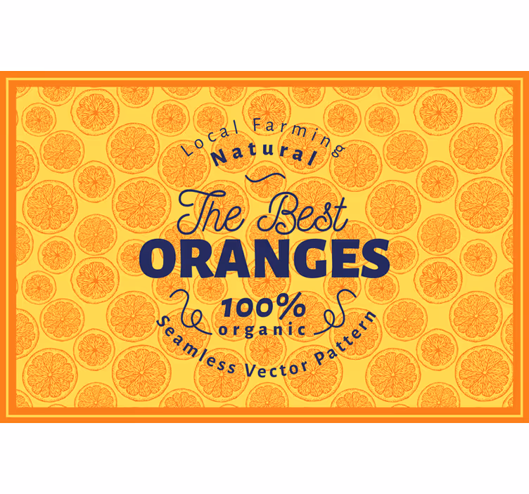 Store enrouleur orange motif dessiné à la main - TenStickers