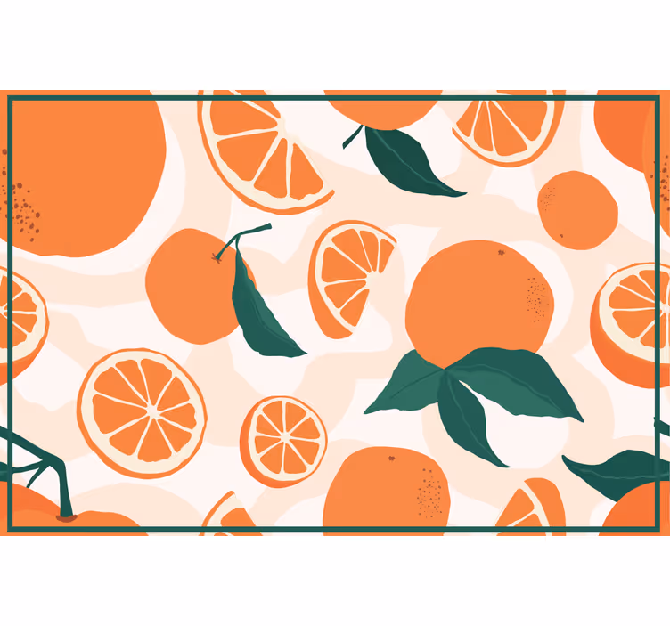 Store enrouleur orange morceaux de mandarines - TenStickers