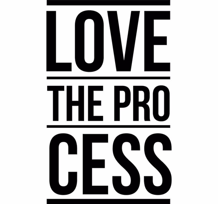 Store enrouleur bureaux citation aimez le processus - TenStickers