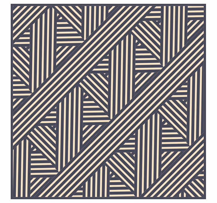 Store enrouleur bureaux tapis vinyle rayé bleu beige - TenStickers
