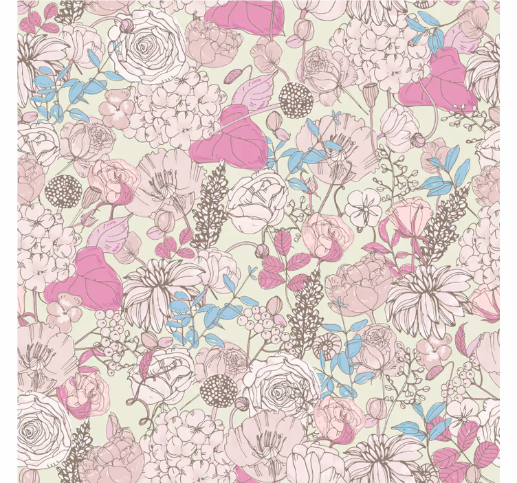 Store enrouleur salon style floral grandmillenial - TenStickers