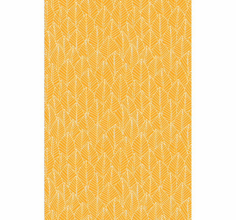 Store enrouleur salon motif feuilles orange kinfolk - TenStickers