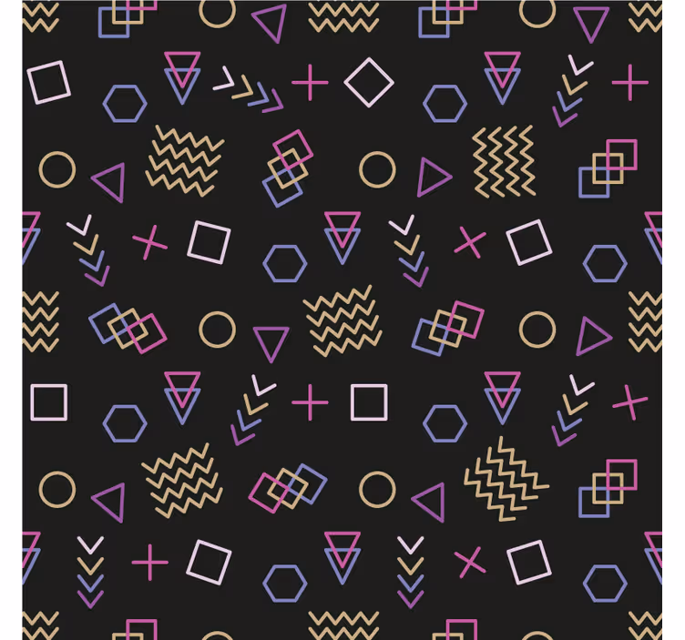 Store enrouleur salon motifs colorés années 80 - TenStickers