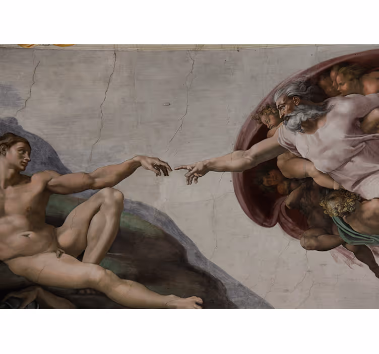 Store enrouleur chambre peinture de la création d'adam - TenStickers