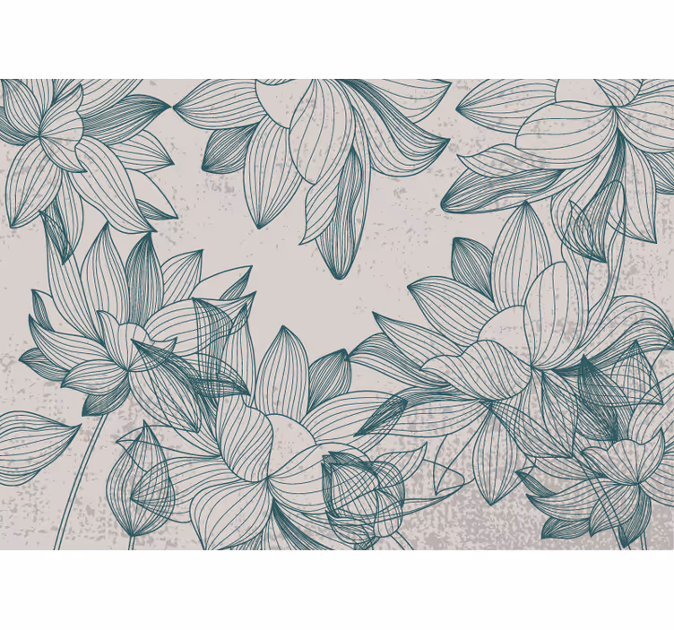 Store enrouleur chambre silhouettes de fleurs - TenStickers