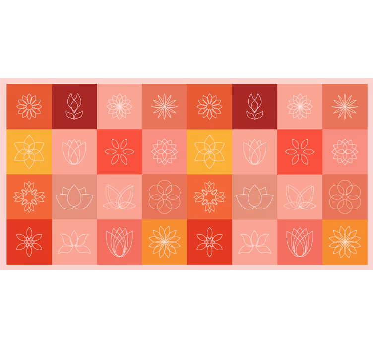 Store enrouleur chambre motifs lotus et fleurs - TenStickers