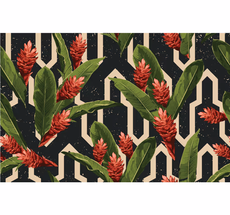Store enrouleur chambre feuilles tropicales vintage - TenStickers