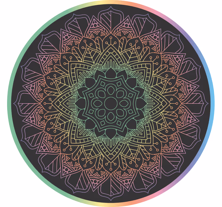 Store enrouleur chambre mandala arc-en-ciel - TenStickers