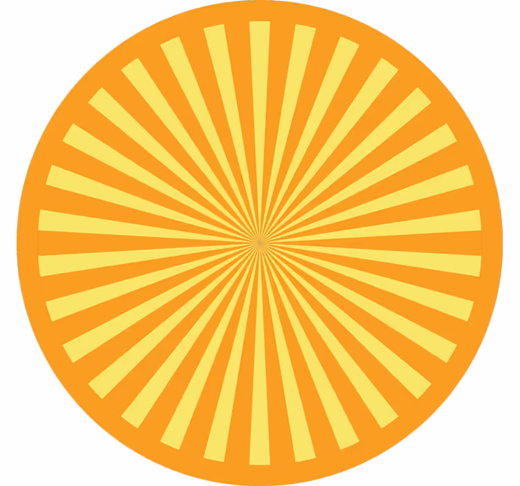 Store enrouleur chambre coucher de soleil abstrait orange - TenStickers