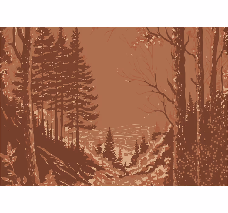 Store enrouleur salon design abstrait nature - TenStickers