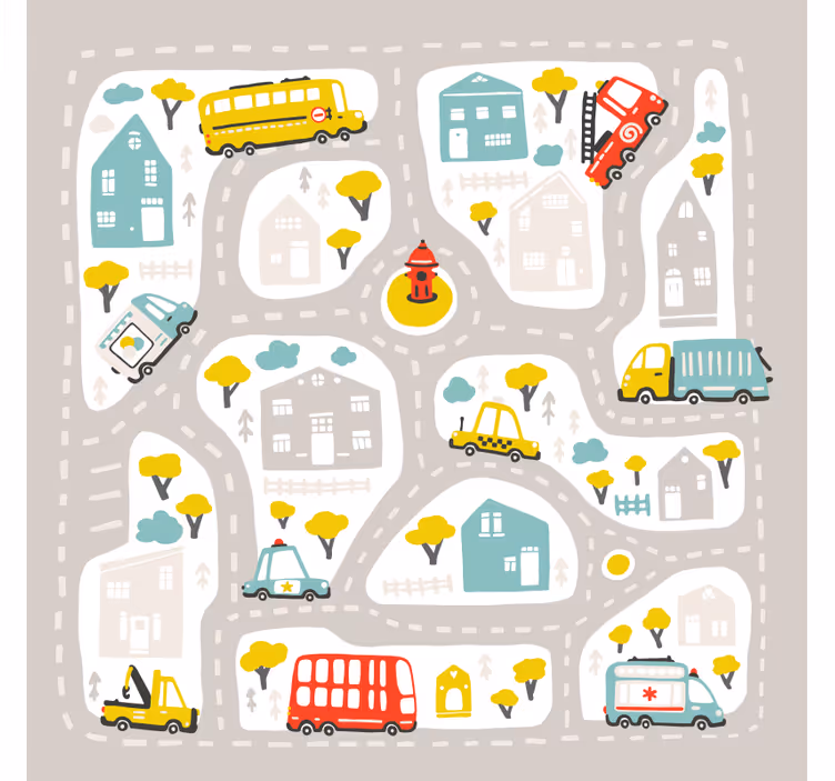 Store enrouleur chambre enfant style nordique urbain - TenStickers