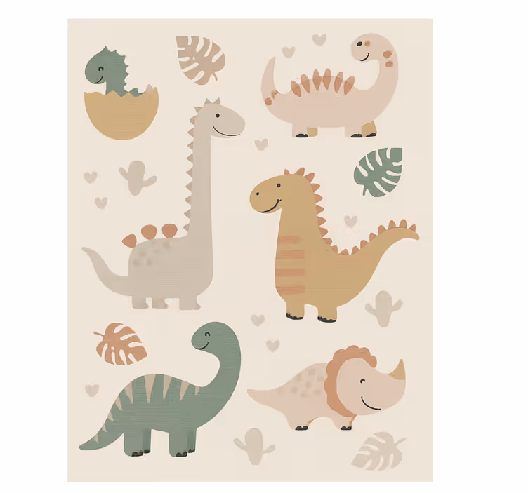 Store enrouleur chambre enfant design jurassic beige - TenStickers
