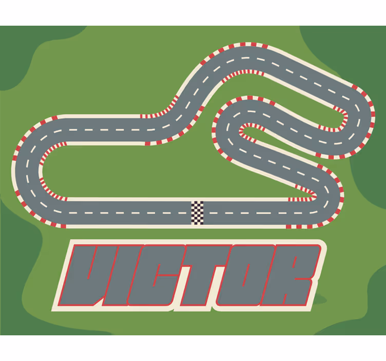 Store enrouleur chambre enfant piste de course personnalisée - TenStickers