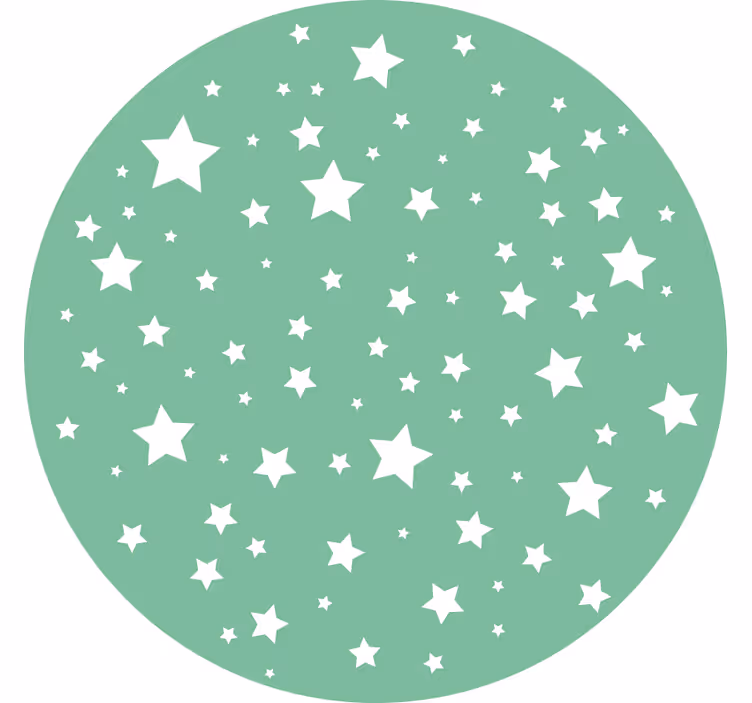 Store enrouleur chambre enfant étoiles vertes rondes - TenStickers