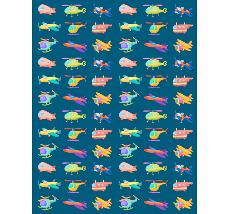 Store enrouleur chambre enfant avions colorés - TenStickers