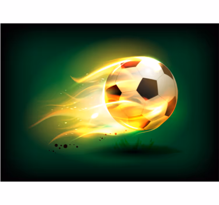 Store enrouleur chambre enfant football enflammé - TenStickers