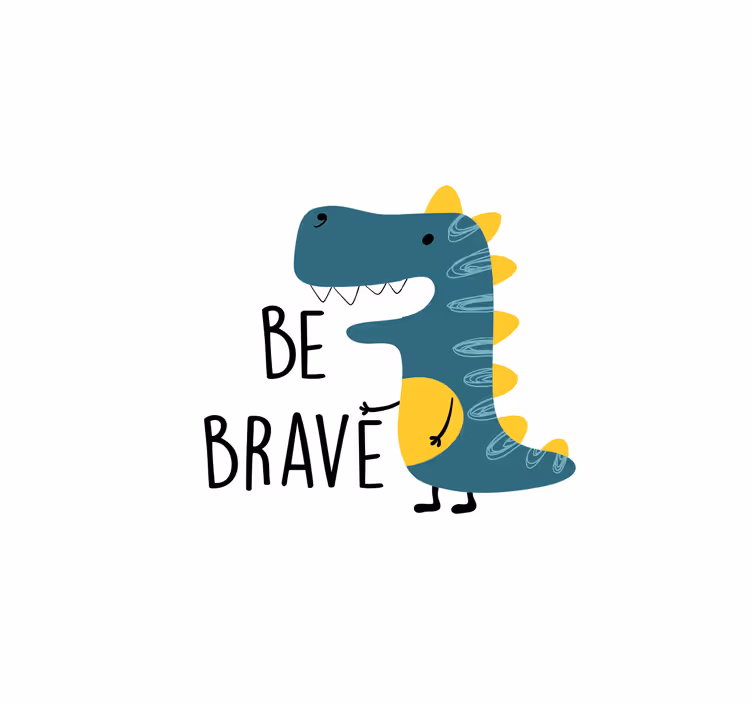 Store enrouleur chambre enfant dinosaure nordique courageux - TenStickers