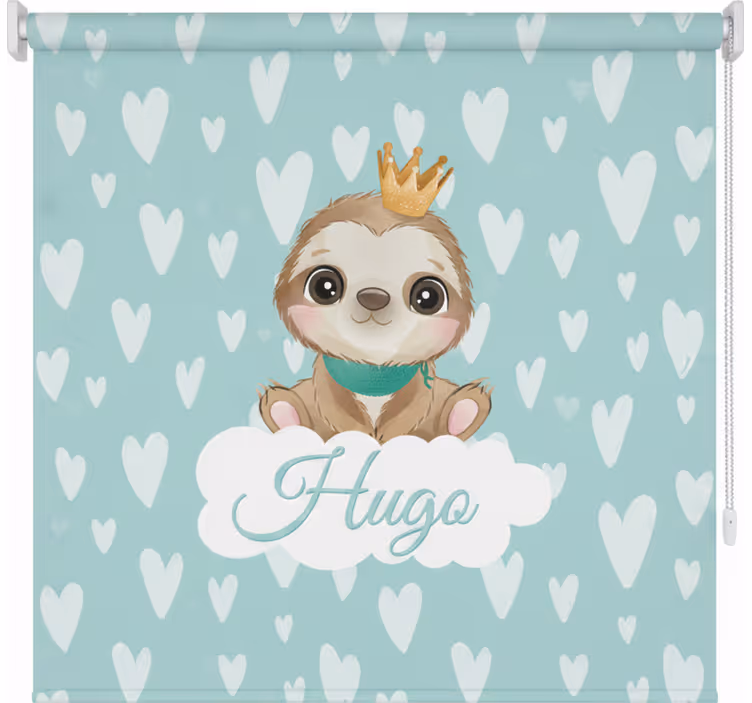 Store enrouleur chambre enfant paresseux mignon personnalisé - TenStickers