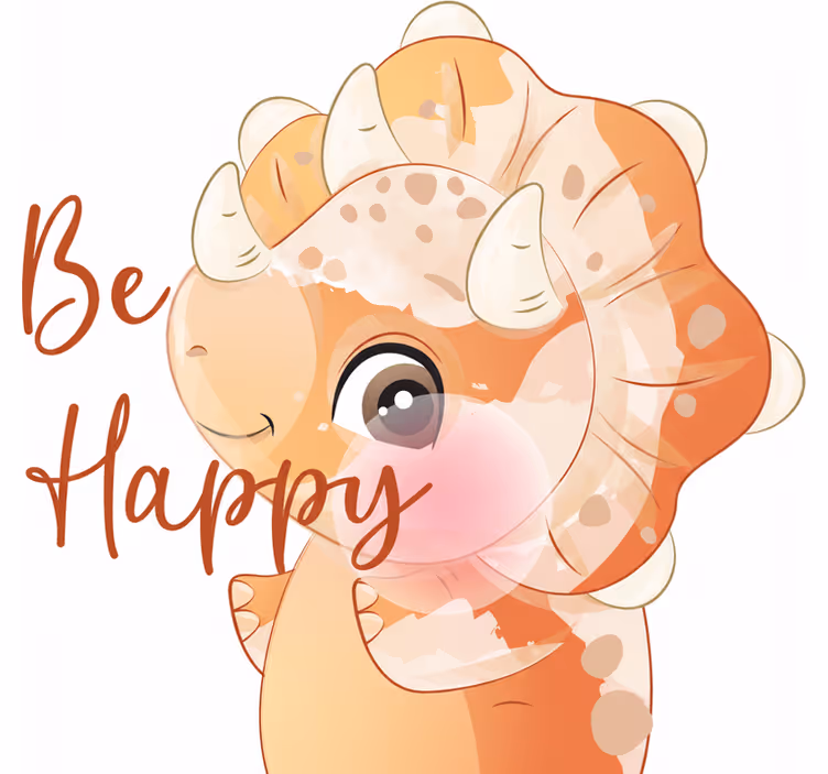 Store enrouleur chambre enfant dinosaure nordique heureux - TenStickers