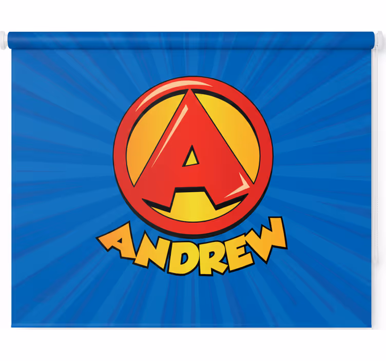 Store enrouleur chambre enfant lettre initiale super - TenStickers