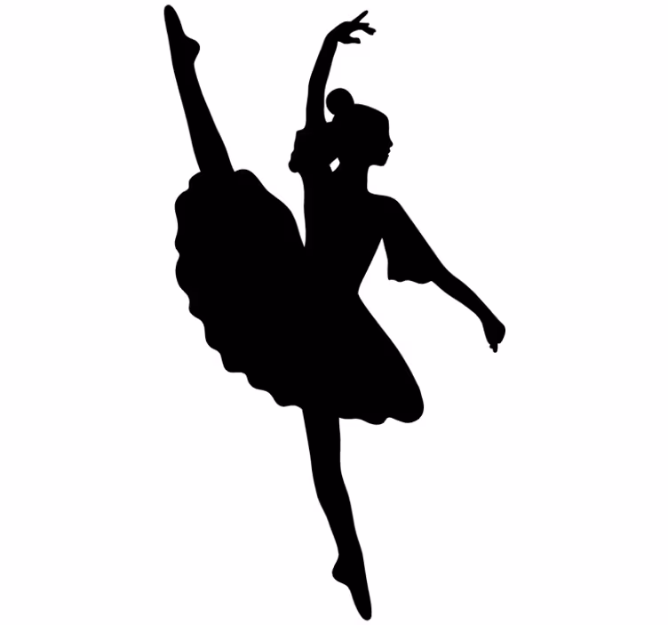 Store enrouleur chambre ado silhouette de ballerine - TenStickers