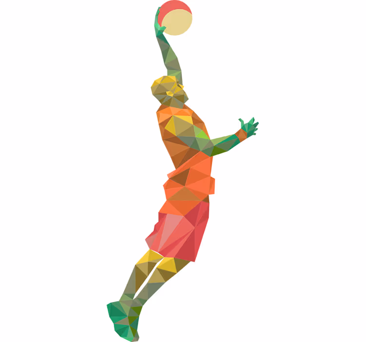 Store enrouleur chambre ado joueur de basket géométrique - TenStickers