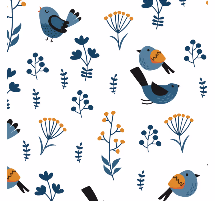 Store enrouleur chambre ado feuilles et oiseaux - TenStickers