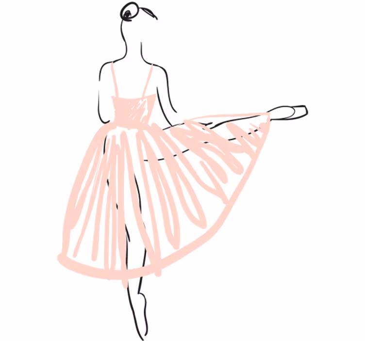 Store enrouleur chambre ado illustration danse - TenStickers