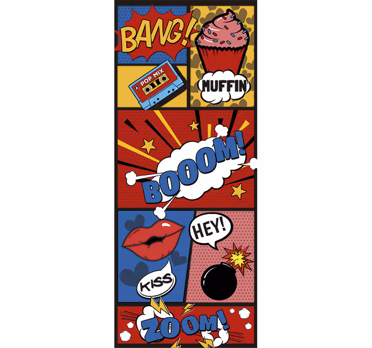 Store enrouleur chambre ado style bande dessinée pop art - TenStickers