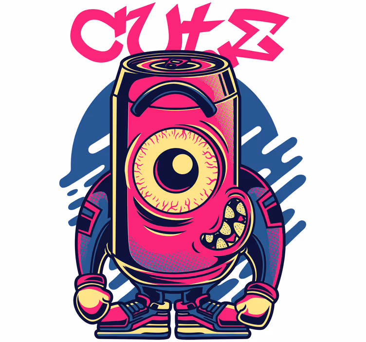 Store enrouleur chambre ado graffiti mignon - TenStickers