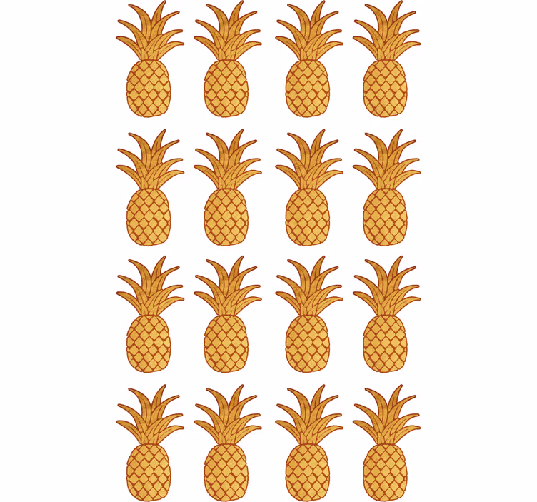 Store enrouleur chambre ado motif ananas doré - TenStickers