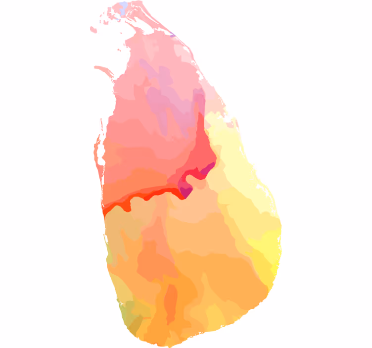 Store enrouleur chambre ado carte aquarelle sri lanka - TenStickers