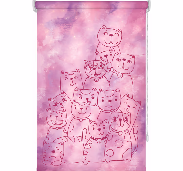 Store enrouleur chambre ado galaxie miaou - TenStickers