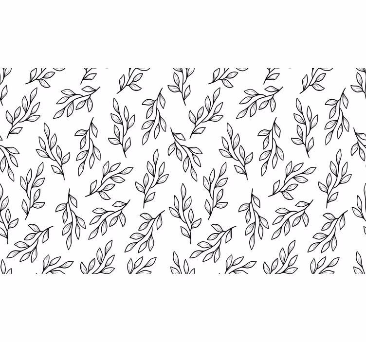 Store enrouleur blanc branches fines noir et blanc - TenStickers