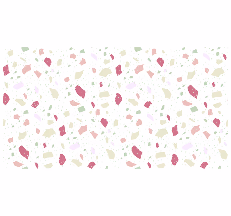Store enrouleur blanc terrazzo pastel irrégulier - TenStickers