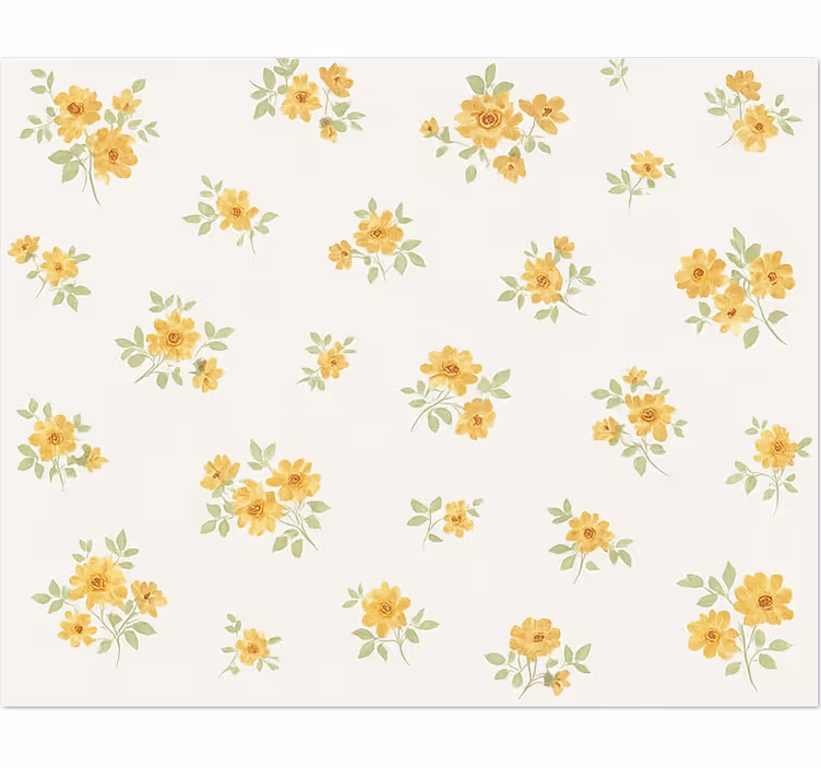 Store enrouleur blanc à motifs floraux délicats - TenStickers